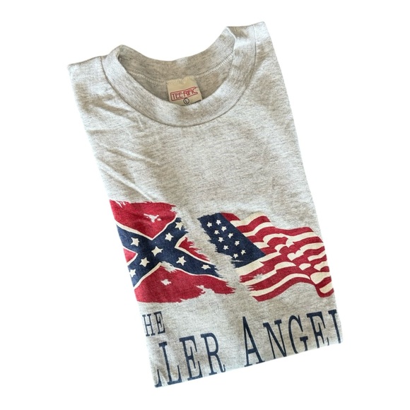 Tee-rific The Killer Angels TNT VINTAGE Shirt Men size Large L Civil War Gray - Picture 1 of 8